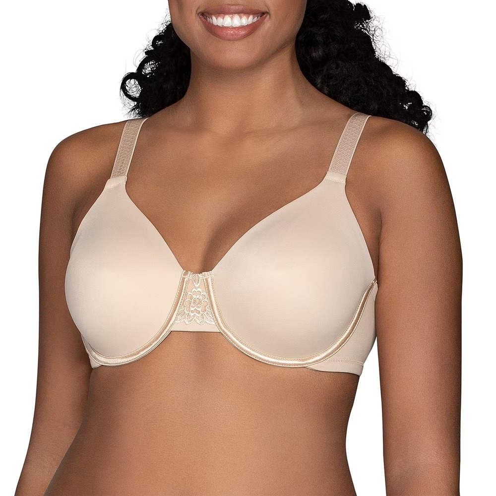 MSRP $50 Vanity Fair 76080 Beauty Back 40DDD Damask Neutral Minimizer Bra Full